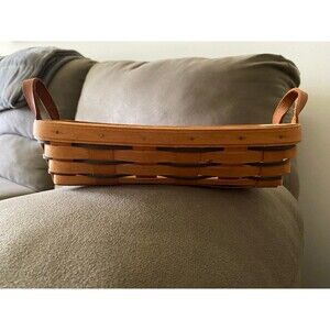 1995 Longaberger Heartland Cracker Basket 11 1/2” x 5 1/2” x 3”
